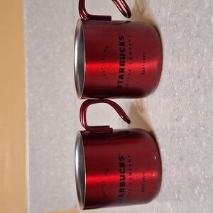 Starbucks Red Mini Mugs Set Of 2